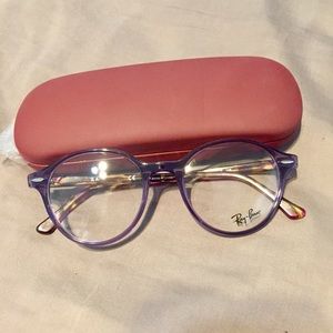 Purple RayBan glasses